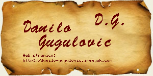 Danilo Gugulović vizit kartica